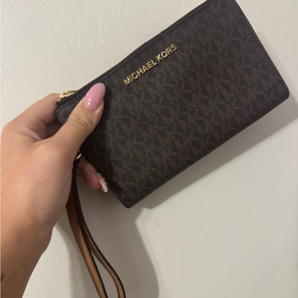 Michael Kors Brown Wristlet Phone Holders